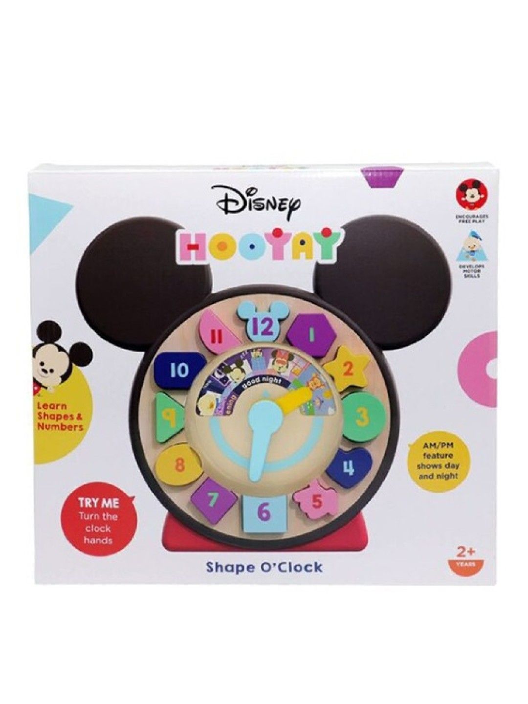 Disney Hooyay Mickey Shape Sorter Clock (No Color- Image 1)