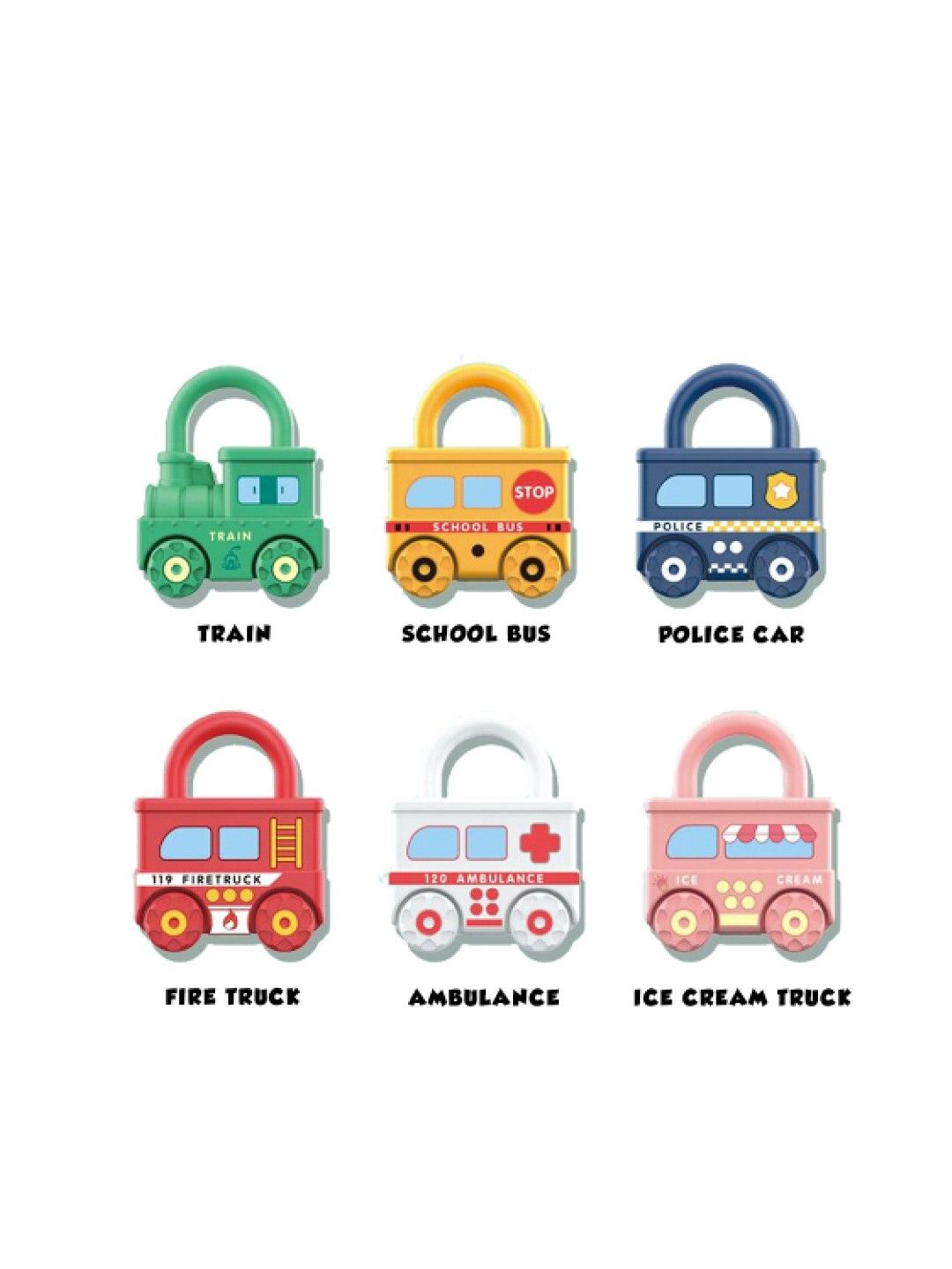 Playdate Matching Train Locks Educational Toys (No Color- Image 2)