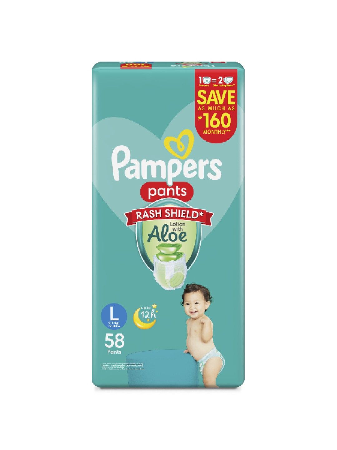 Pampers Baby Dry Pants Large 58s x 1 pack (58 pcs) (No Color- Image 2)