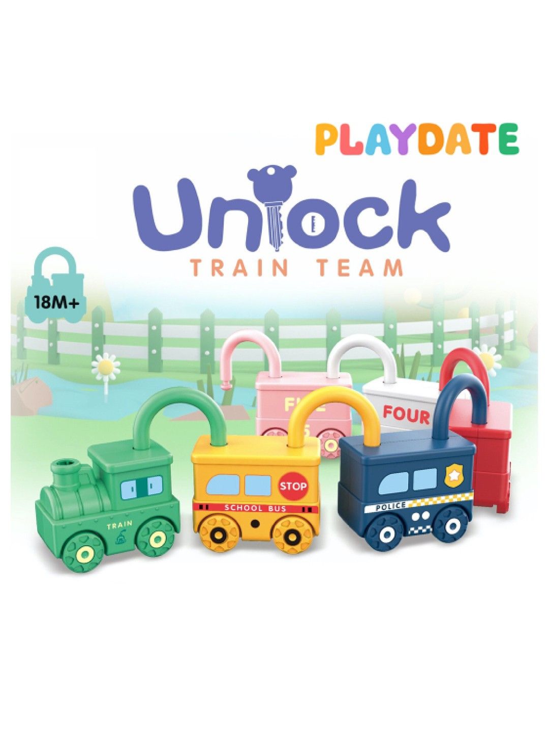 Playdate Matching Train Locks Educational Toys (No Color- Image 3)