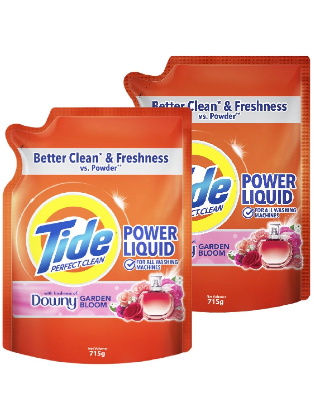 Tide Sparkling Fresh Liquid Laundry Detergent 2-Pack Refill (810g) (No Color- Image 2)