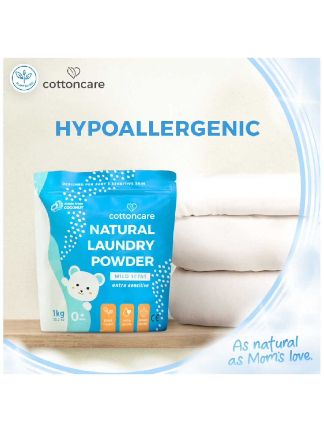 Cotton Central™ Cottoncare™ Non-Toxic Hypoallergenic Baby Laundry Powder Detergent (3 kgs) (No Color- Image 2)
