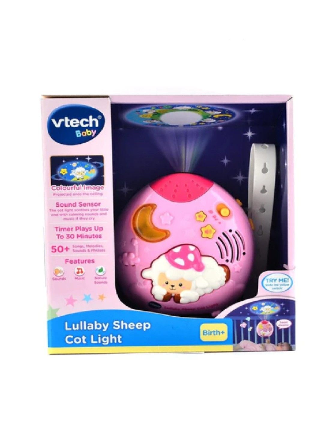 VTech Lullaby Sheep Cot Light - Pink (No Color- Image 3)