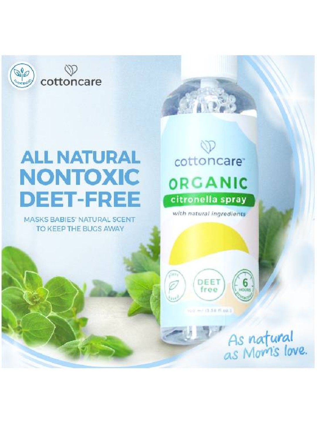 Cotton Central™ Cottoncare™ Organic Citronella Insect Repellent Spray (200ml) (No Color- Image 2)
