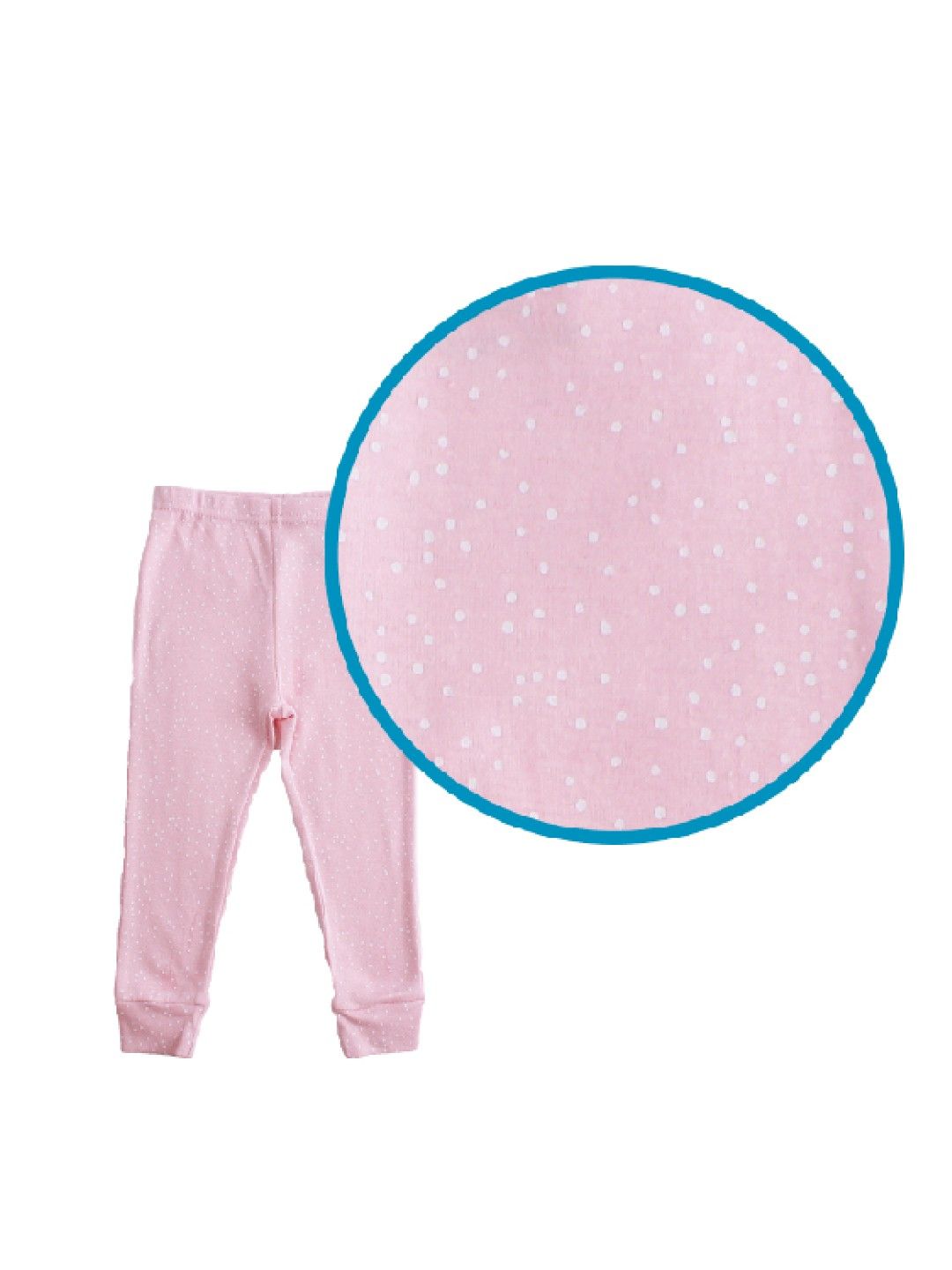 Little Steps 2-Piece Short Sleeves Polka Dots PJs (Pink- Image 3)