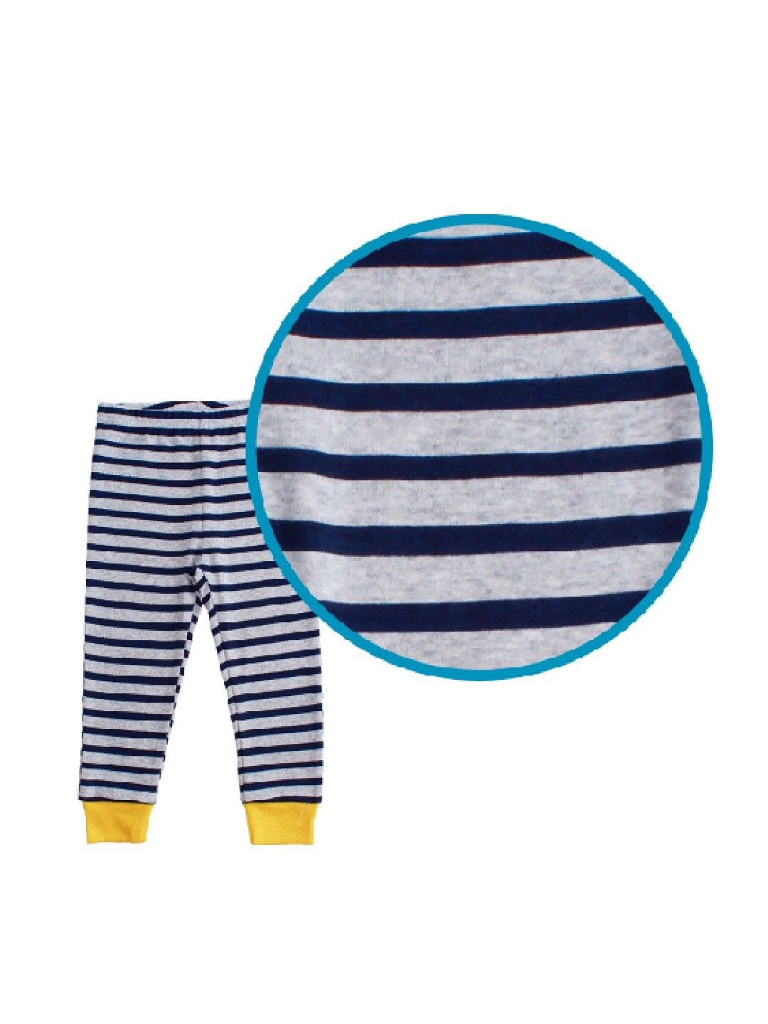 Little Steps 2-Piece Short Sleeves Front Loader Car PJs (Dark Blue- Image 3)