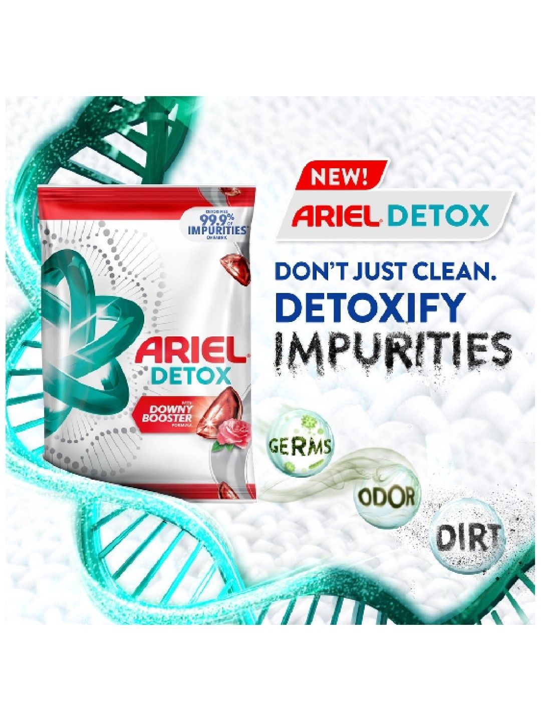 Ariel Detox Powder Detergent with Downy Booster 2-pack (1.32kg) (No Color- Image 3)