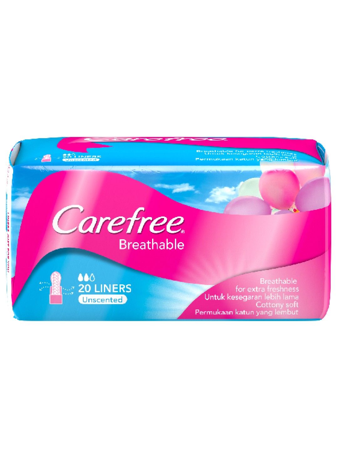 Carefree Unscented Breathable Panty Liners (20s)