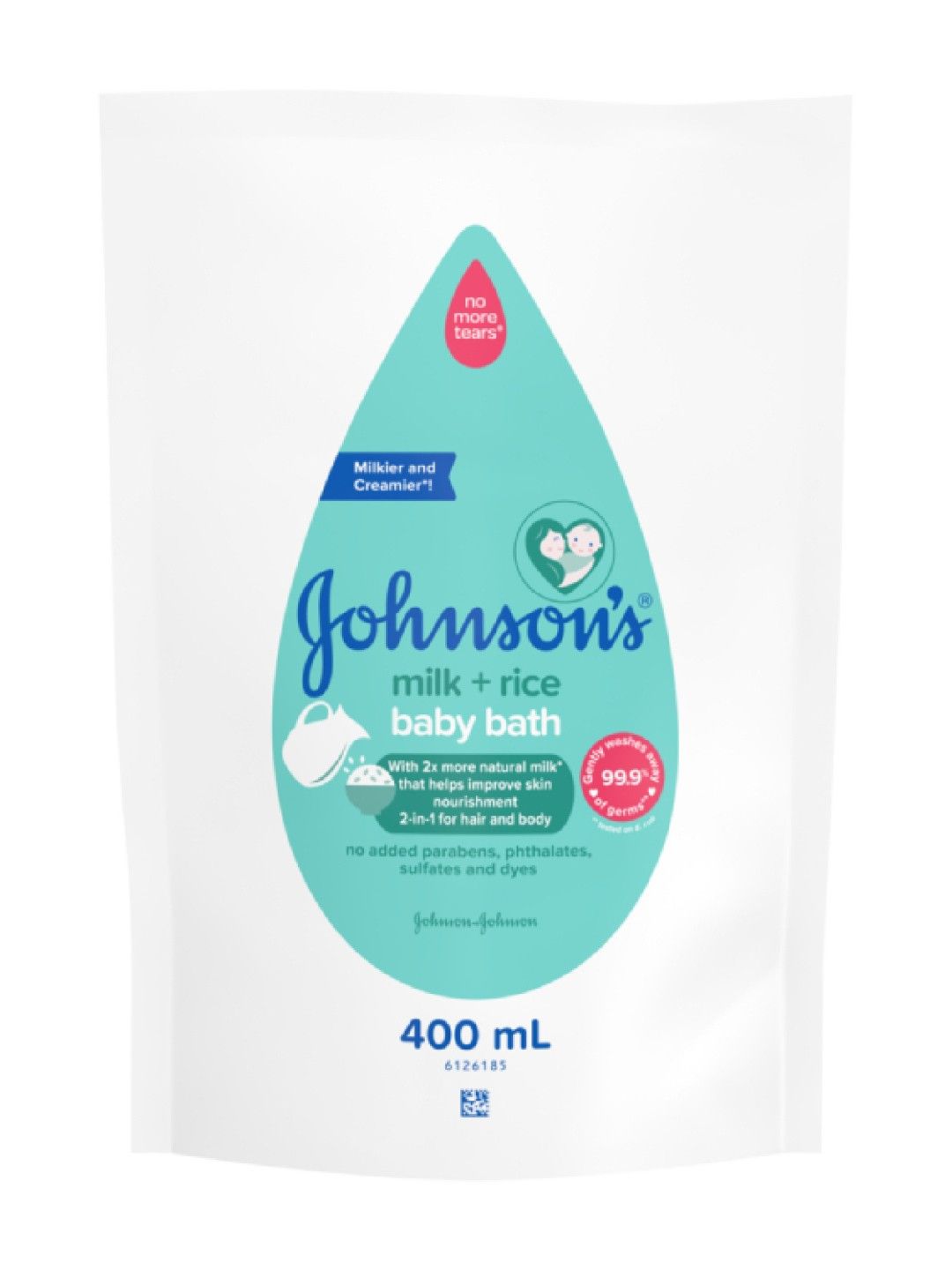 Johnson's Milk+Rice™ Baby Bath Refill (400ml)