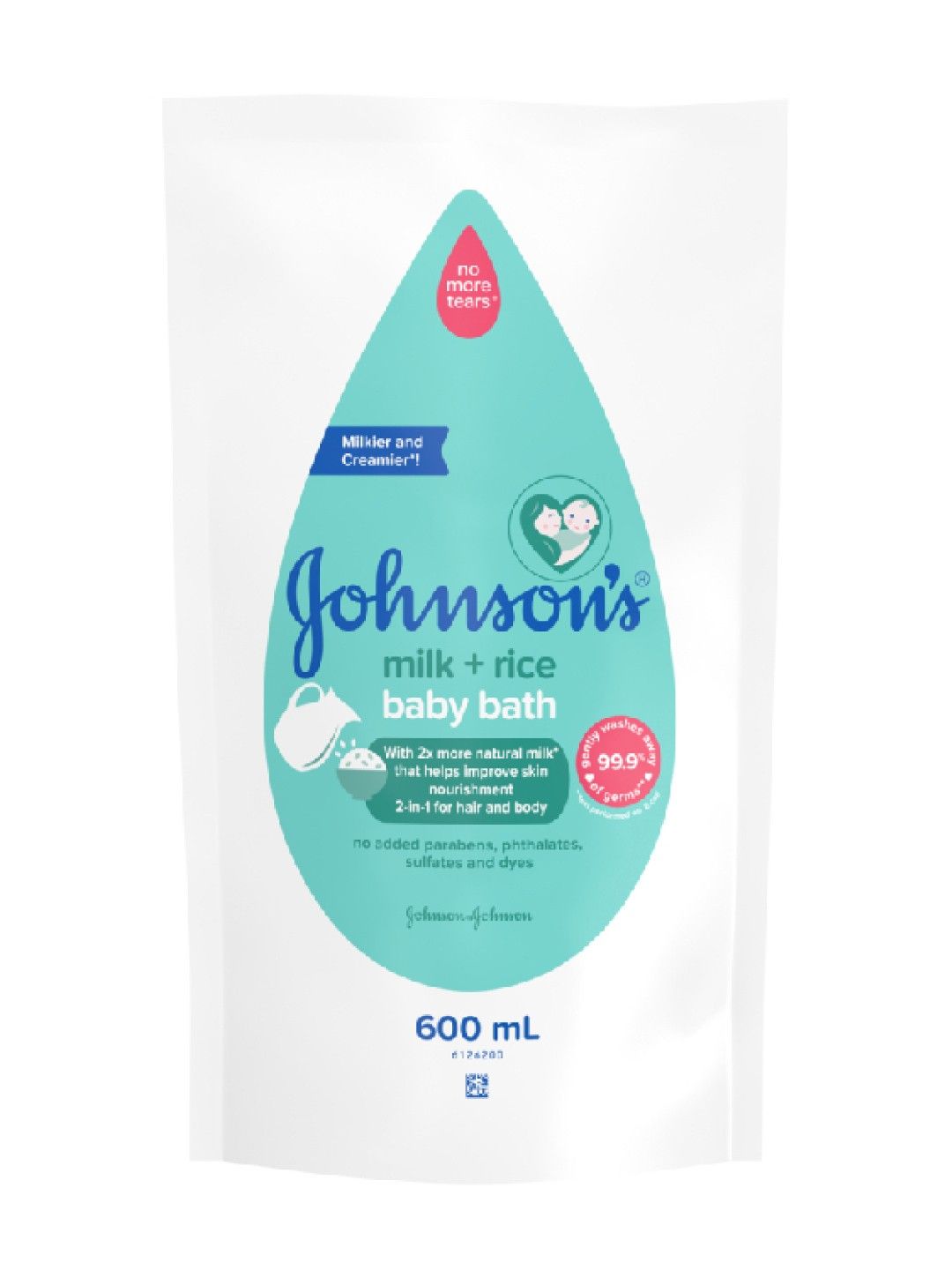 Johnson's Milk+Rice™ Baby Bath Refill (600ml)