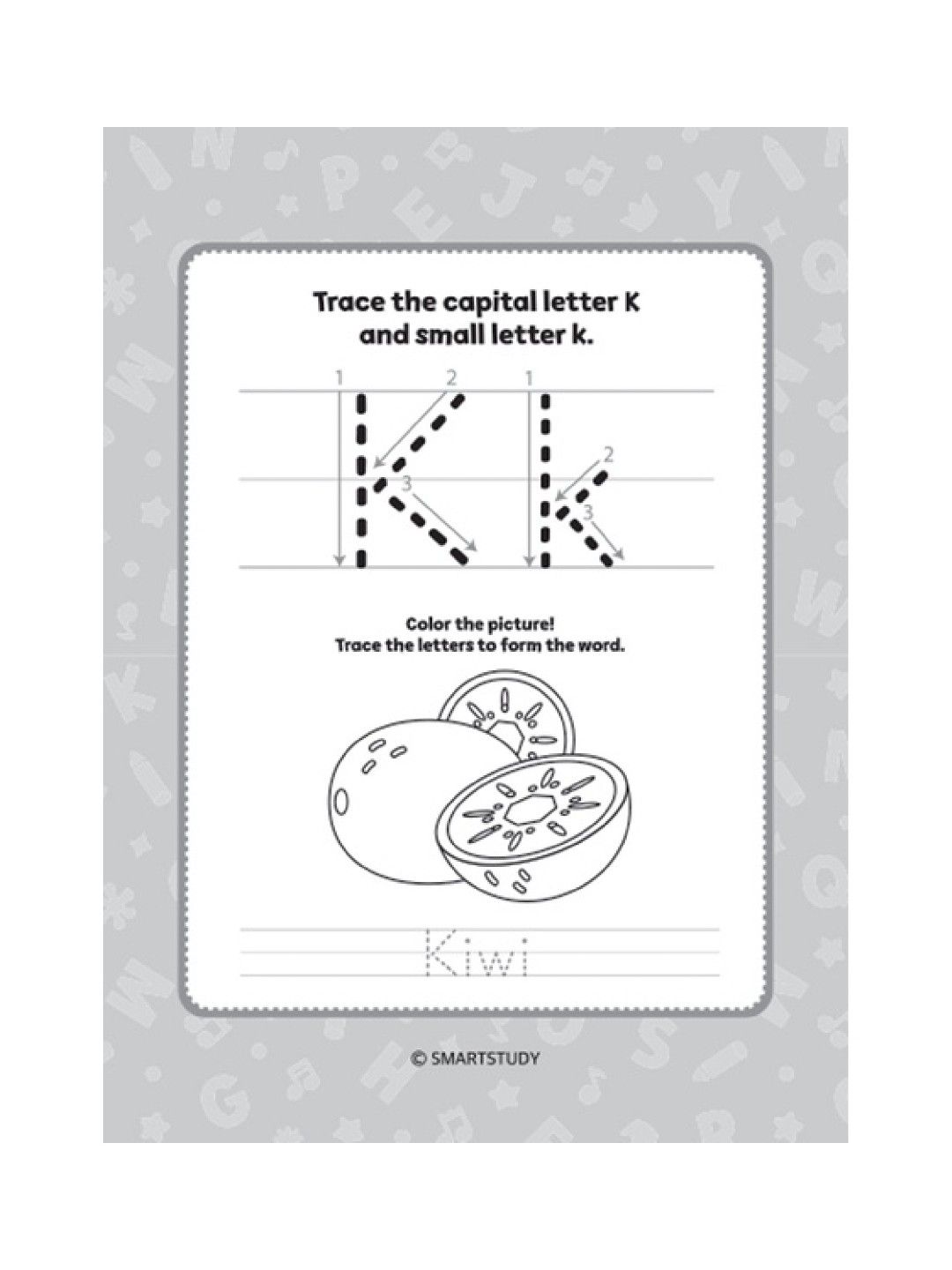 Easy To Learn Baby Shark Alphabet Flash Cards (No Color- Image 3)