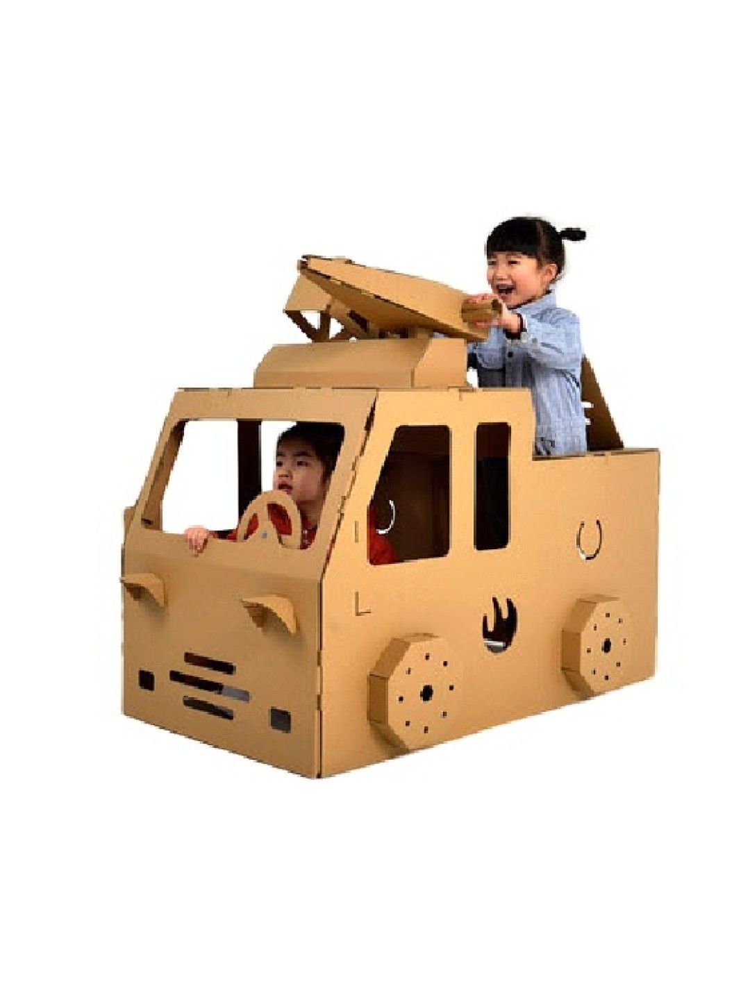 Discover Living Ph Do It Yourself (DIY) Cardboard Craft Kit - Fire Truck (No Color- Image 3)