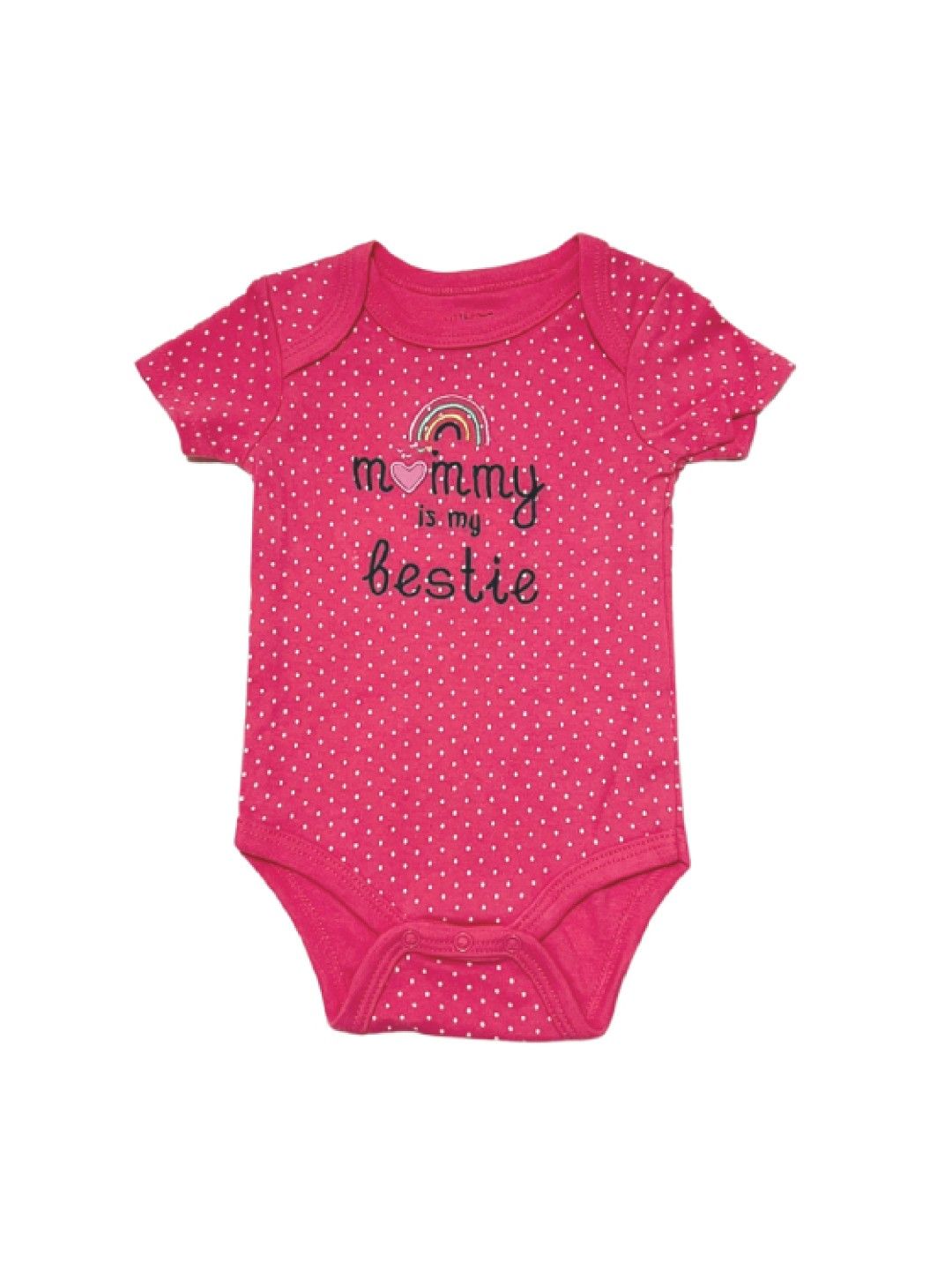 Little Steps 3-Piece Bodysuit, Pants and Bib (Pink/Assorted Shapes- Image 2)