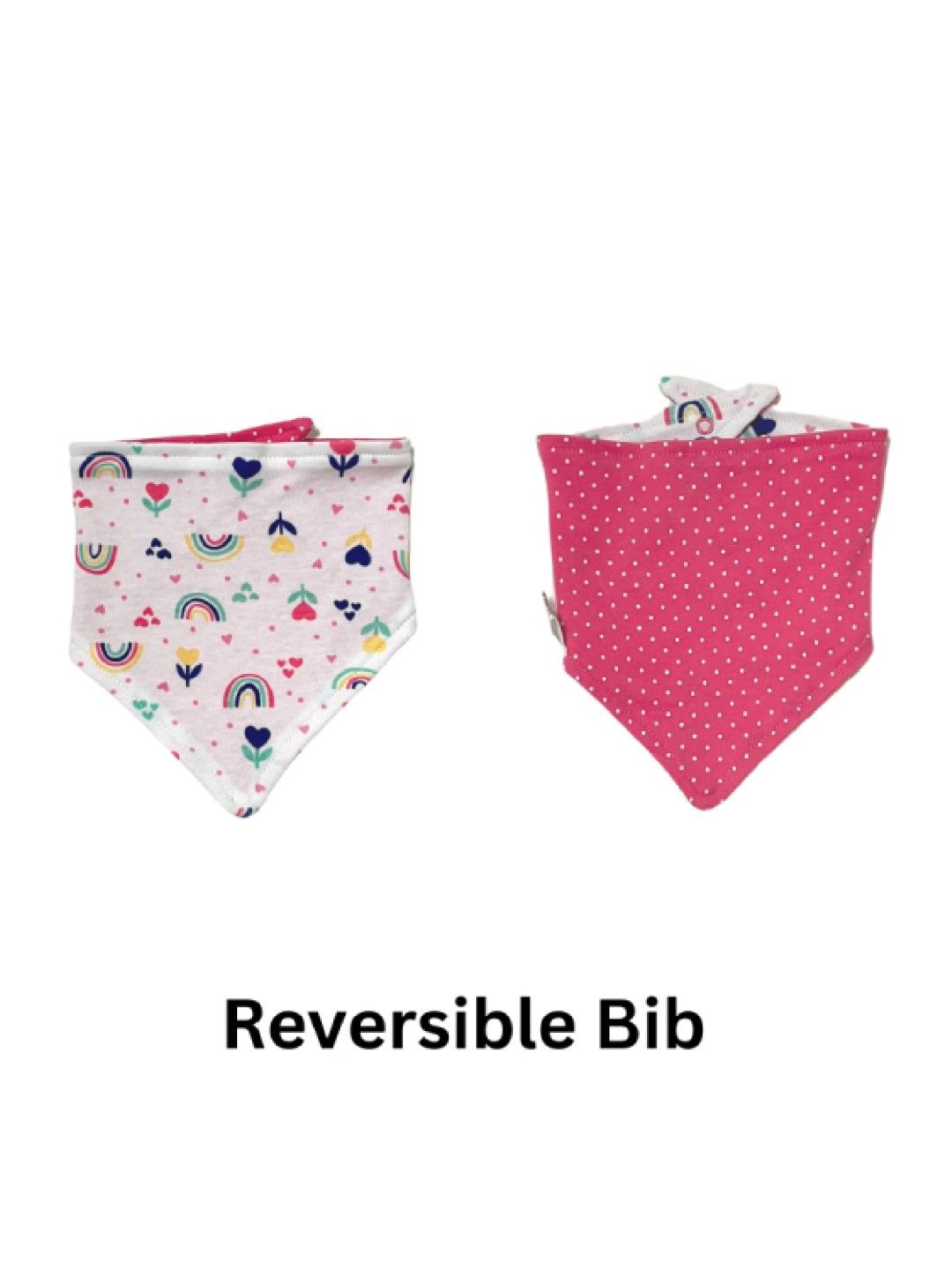 Little Steps 3-Piece Bodysuit, Pants and Bib (Pink/Assorted Shapes- Image 4)