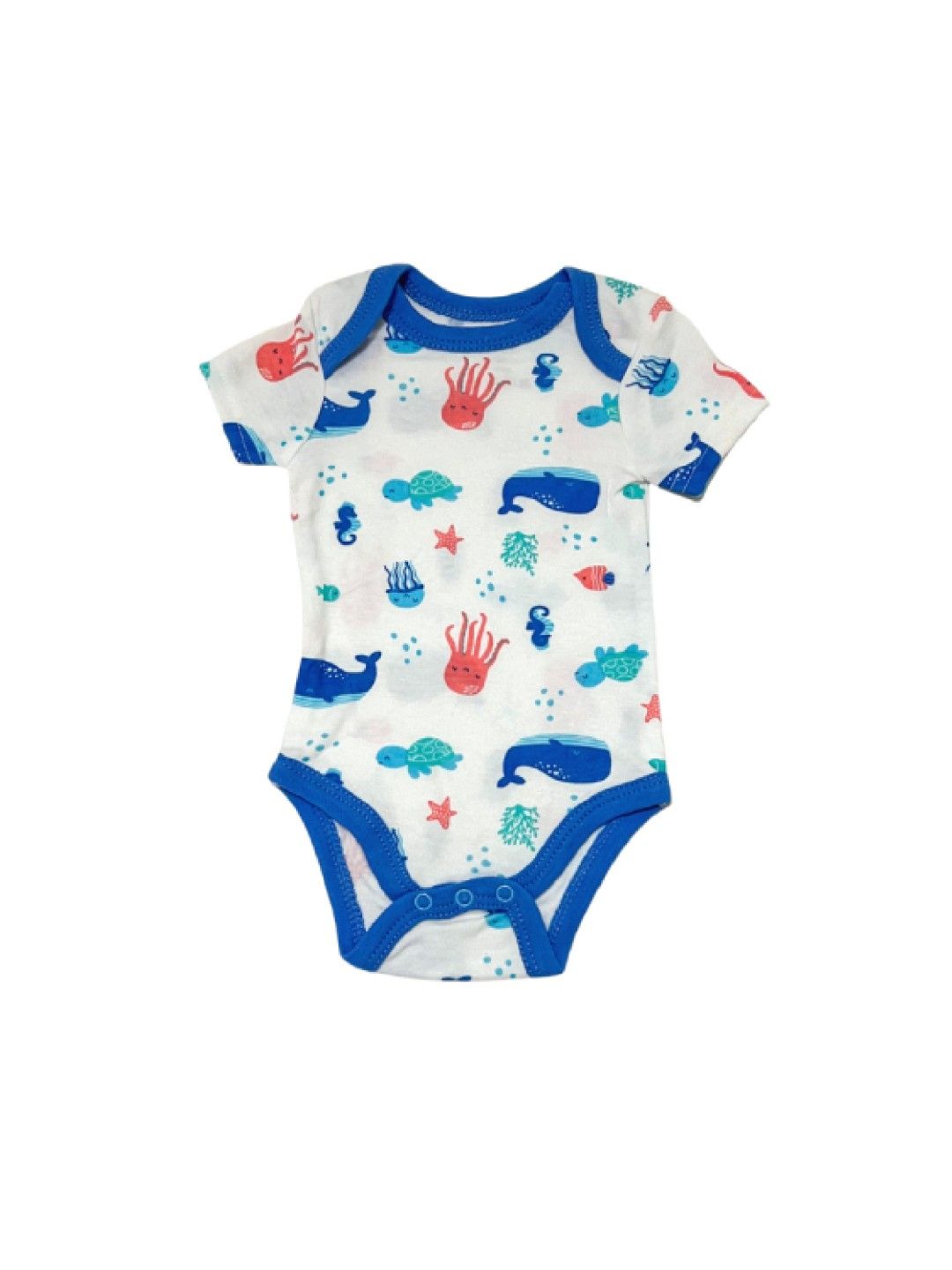 Little Steps 3-Piece Bodysuit Set in Blue Sea Animals (No Color- Image 3)