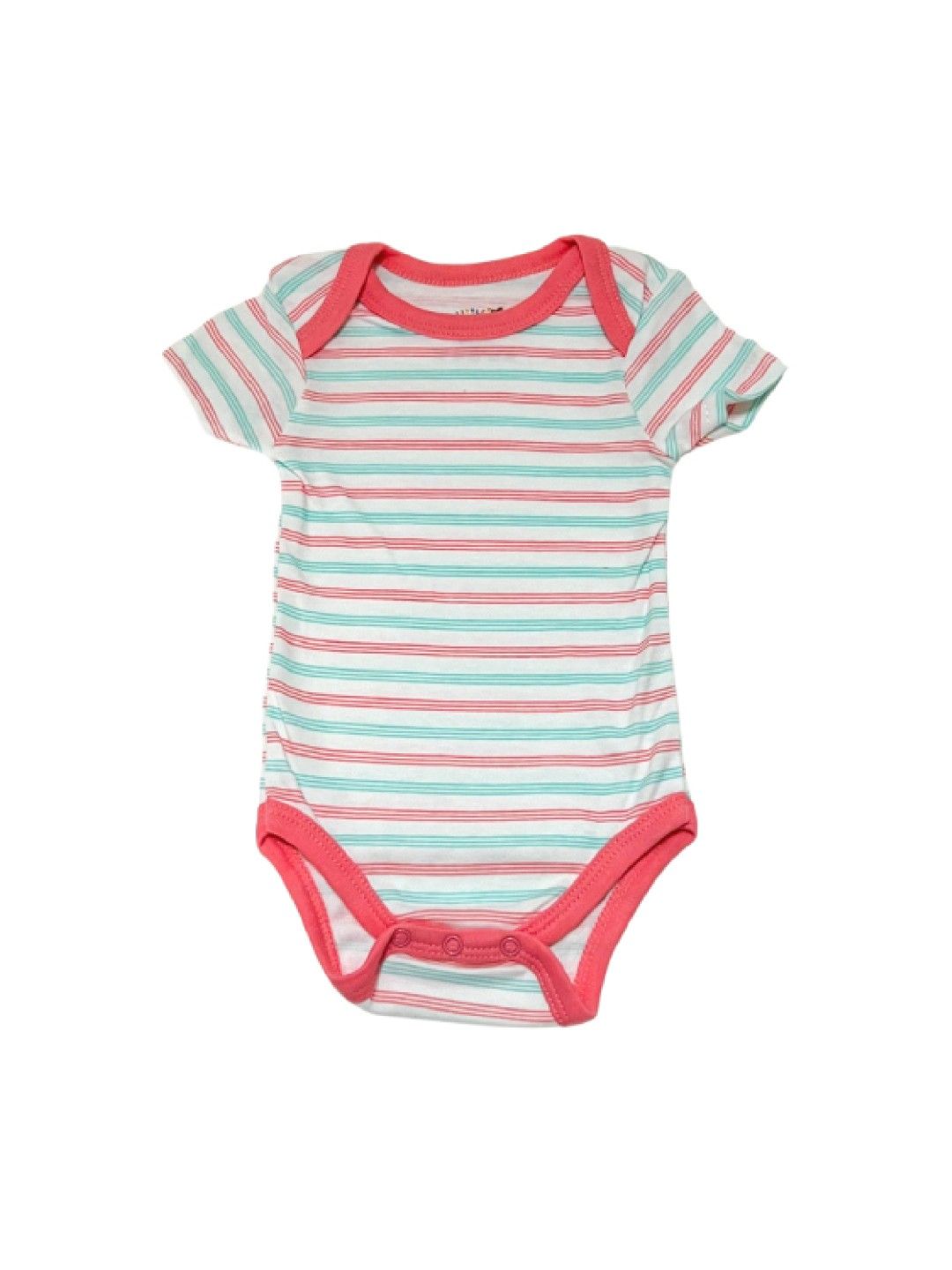 Little Steps 3-Piece Bodysuit Set in Coral Pink Clouds and Rainbow (No Color- Image 4)