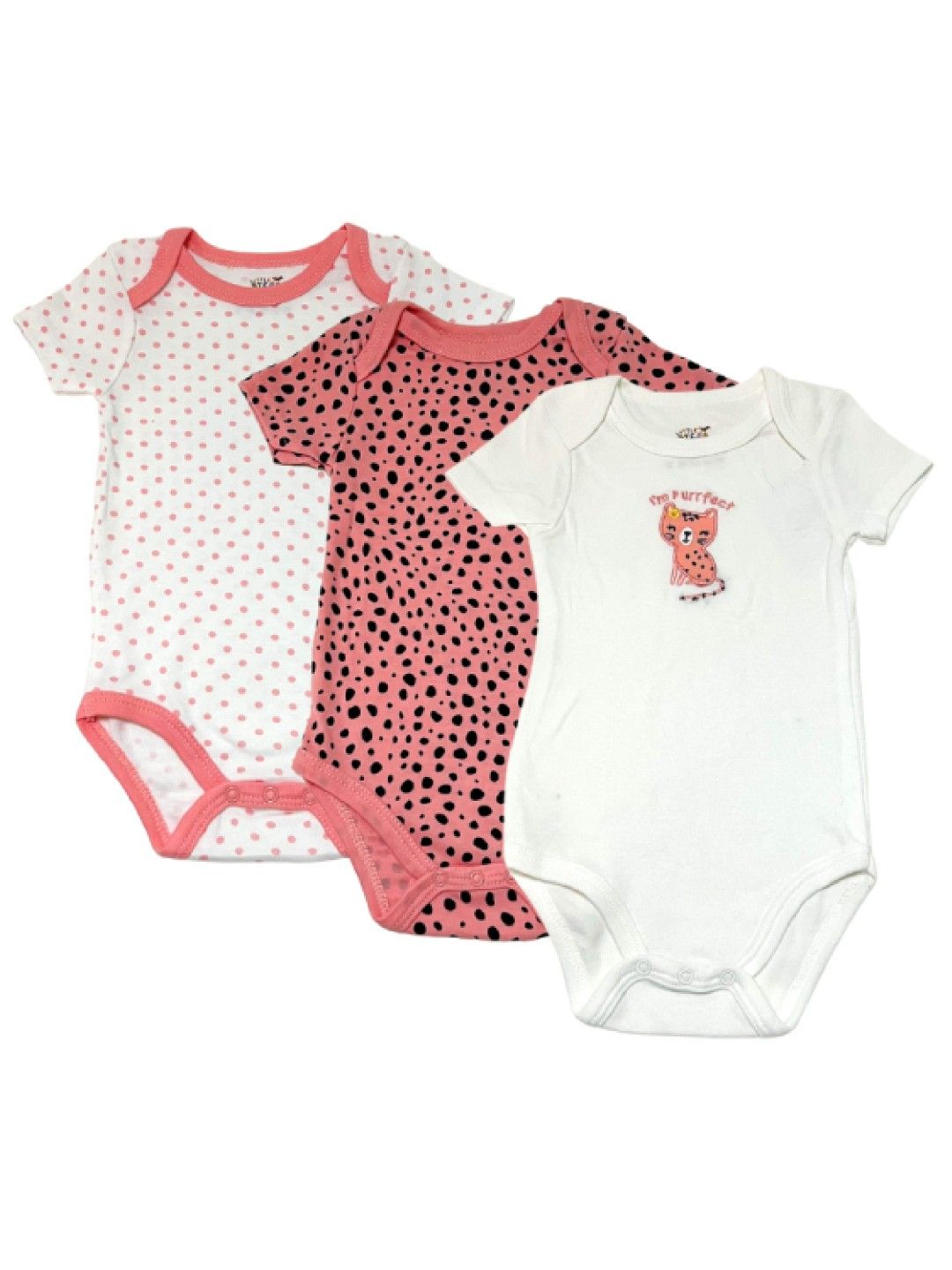 Little Steps 3-Piece Bodysuit Set in Pink Leopard (No Color- Image 1)