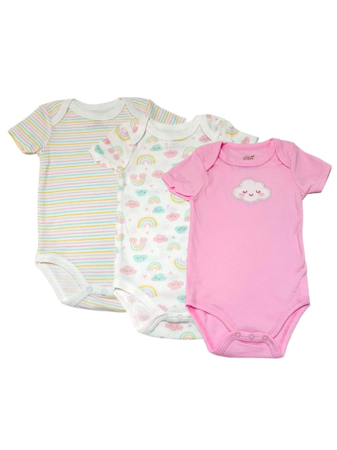Little Steps 3-Piece Bodysuit Set in Sweet Pink Cloud (No Color- Image 1)