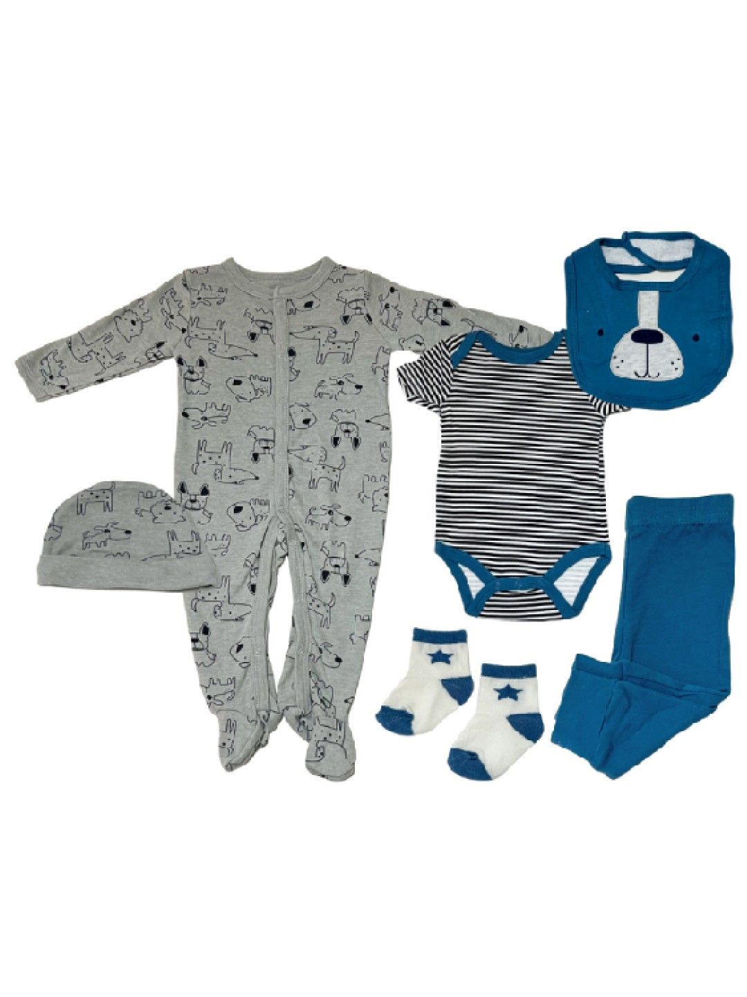 Little Steps 6-Piece Blue Dog Layette (No Color- Image 1)