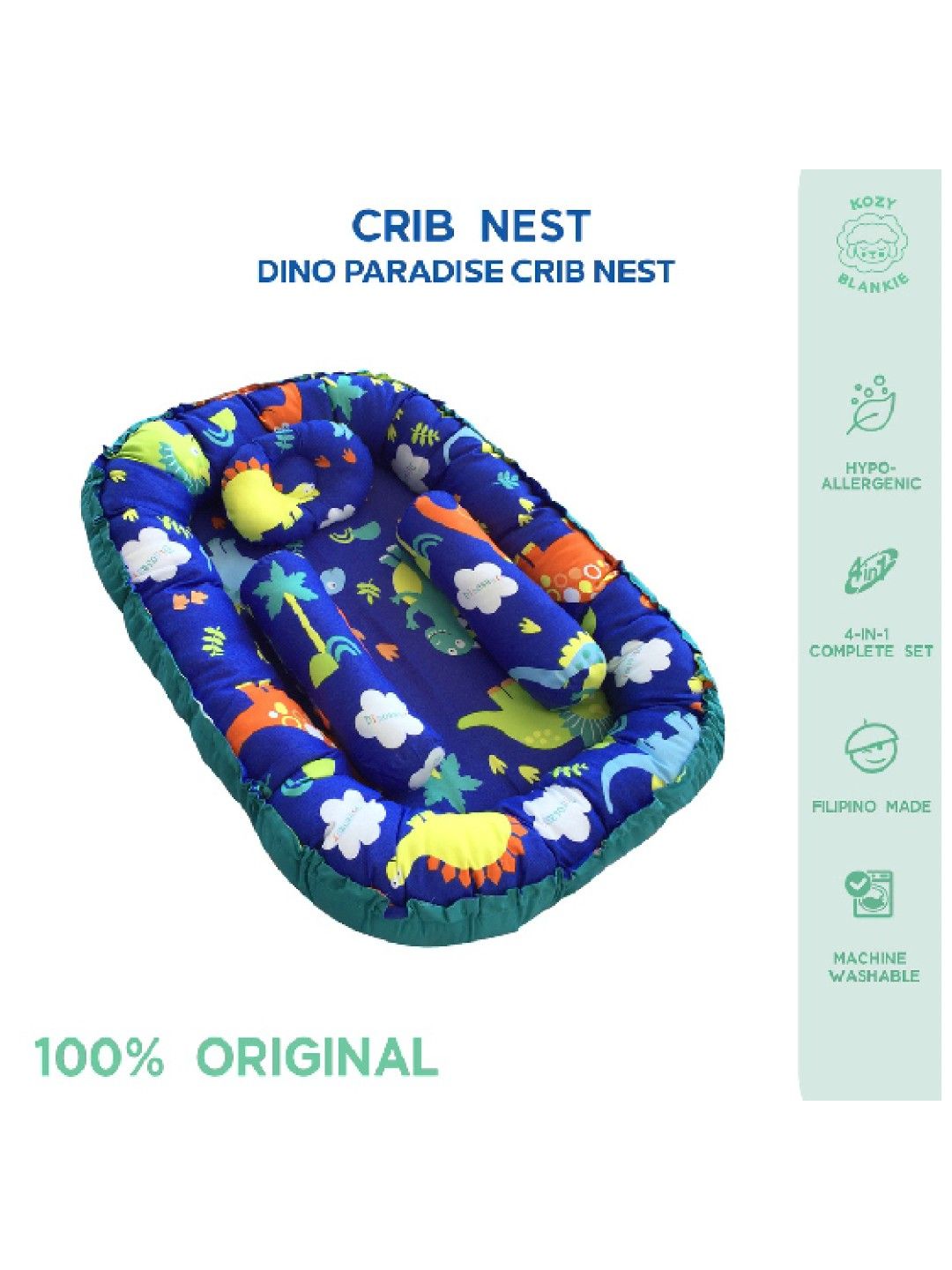 Kozy Blankie Dinotopia Crib Nest (No Color- Image 2)