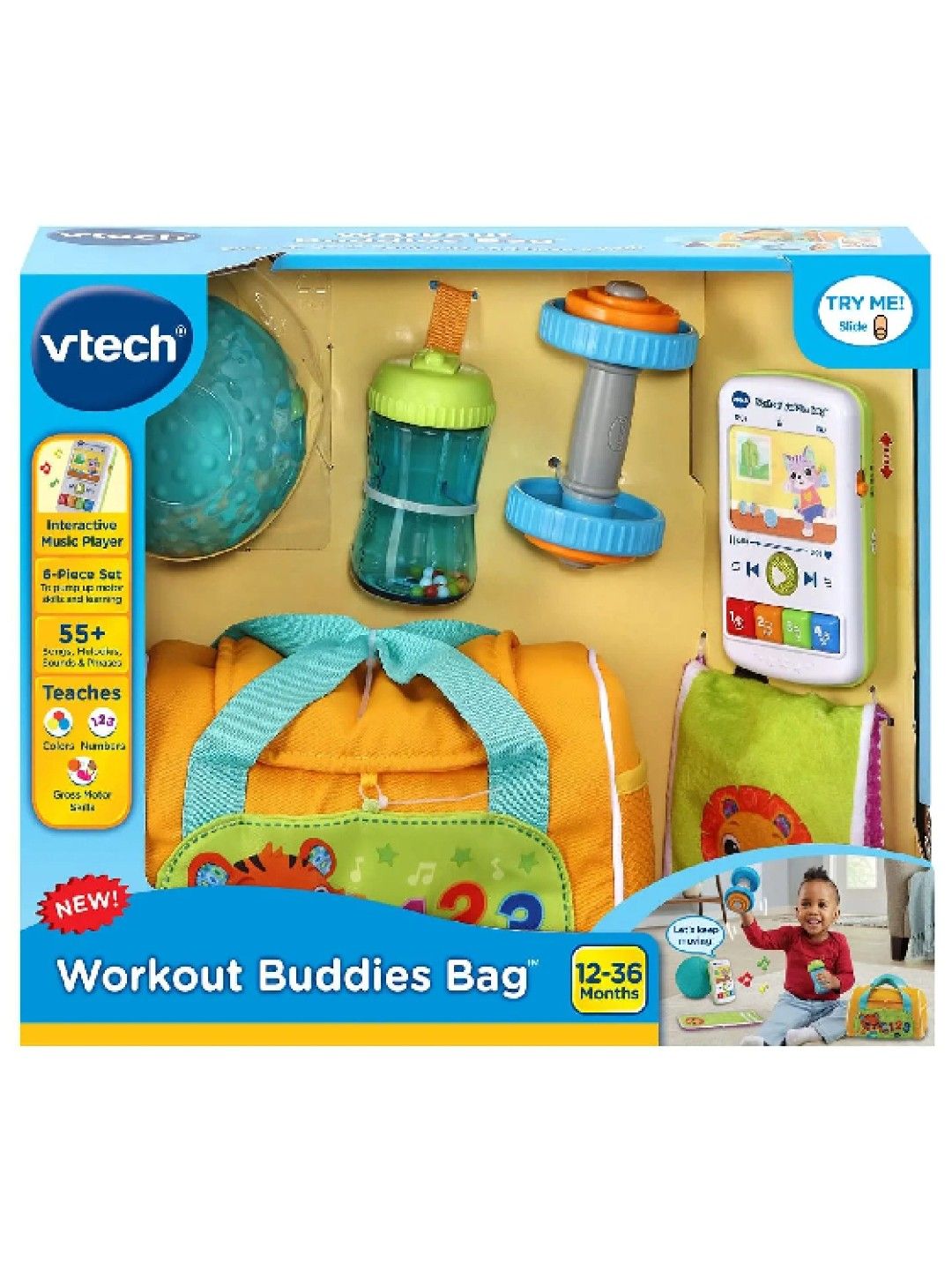 VTech Workout Buddies Bag Baby / Kids Pretend Exercise Equipment Toy (No Color- Image 4)