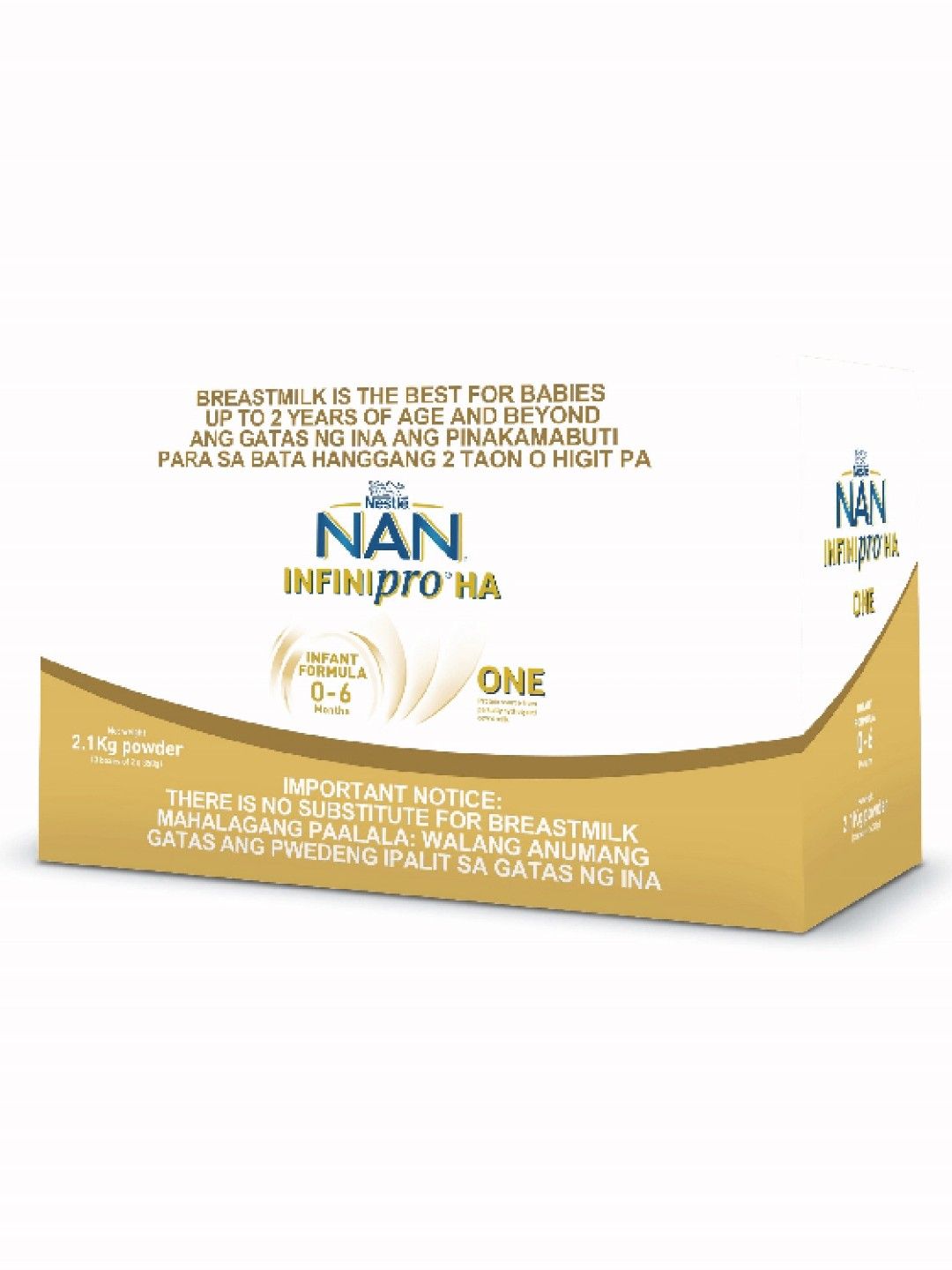 NAN Infinipro HA One Infant Formula For 0-6 Months (2.1kg) (No Color- Image 1)