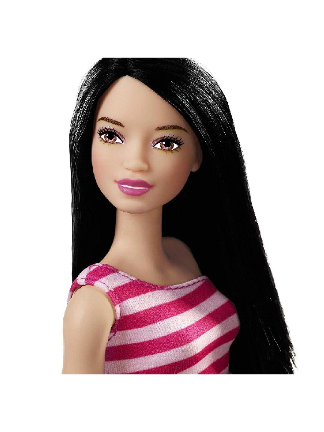 Barbie Glitz Doll - Pink  Stripe Ruffle Dress (No Color- Image 3)