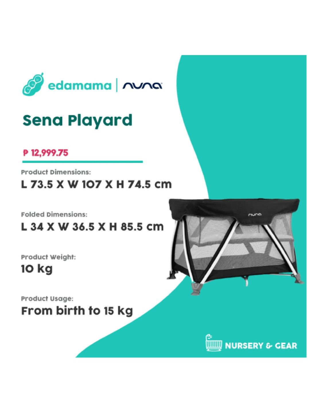 Nuna Sena Playard (Night- Image 2)