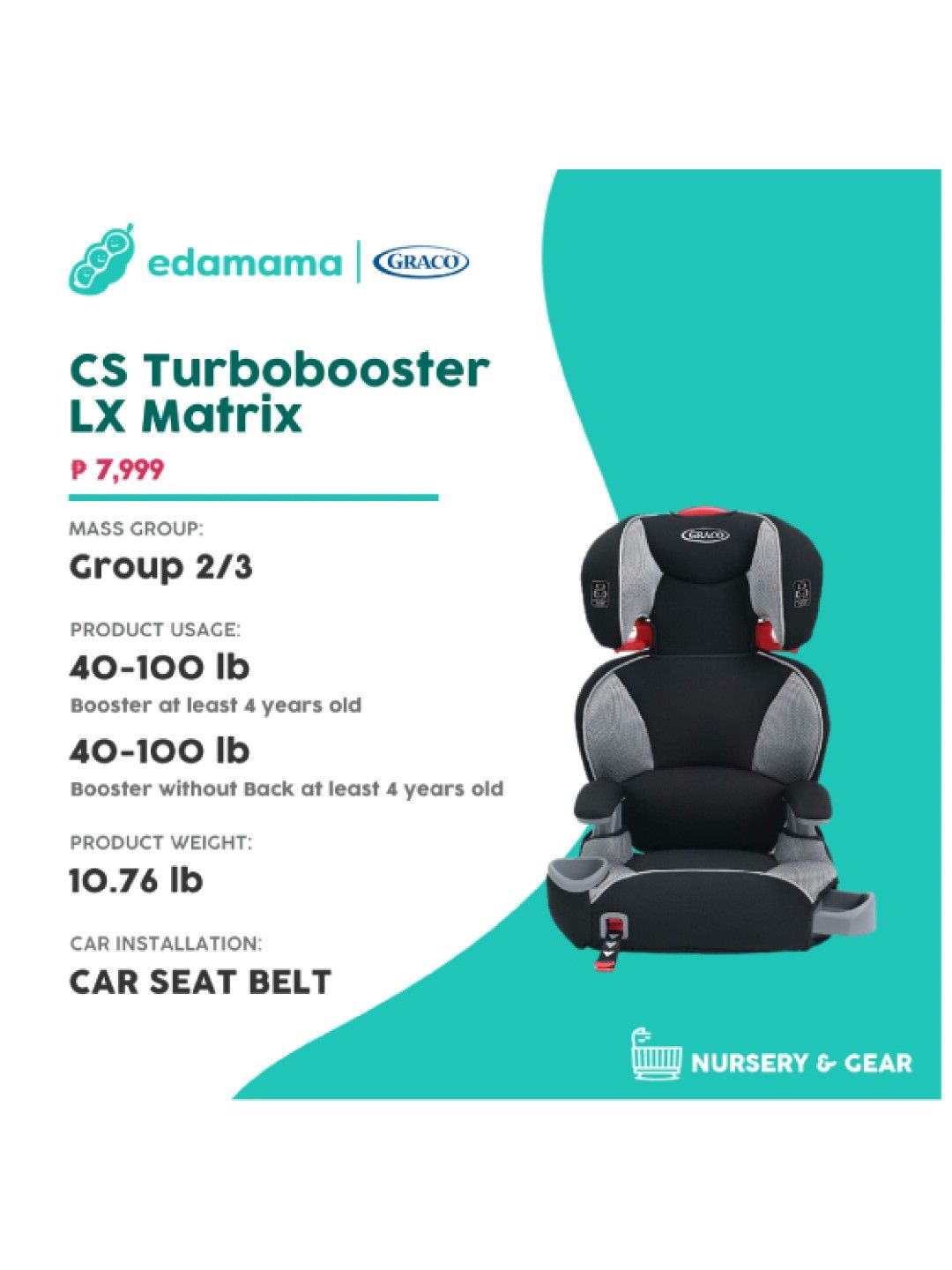 Graco CS Turbobooster LX Matrix (No Color- Image 2)