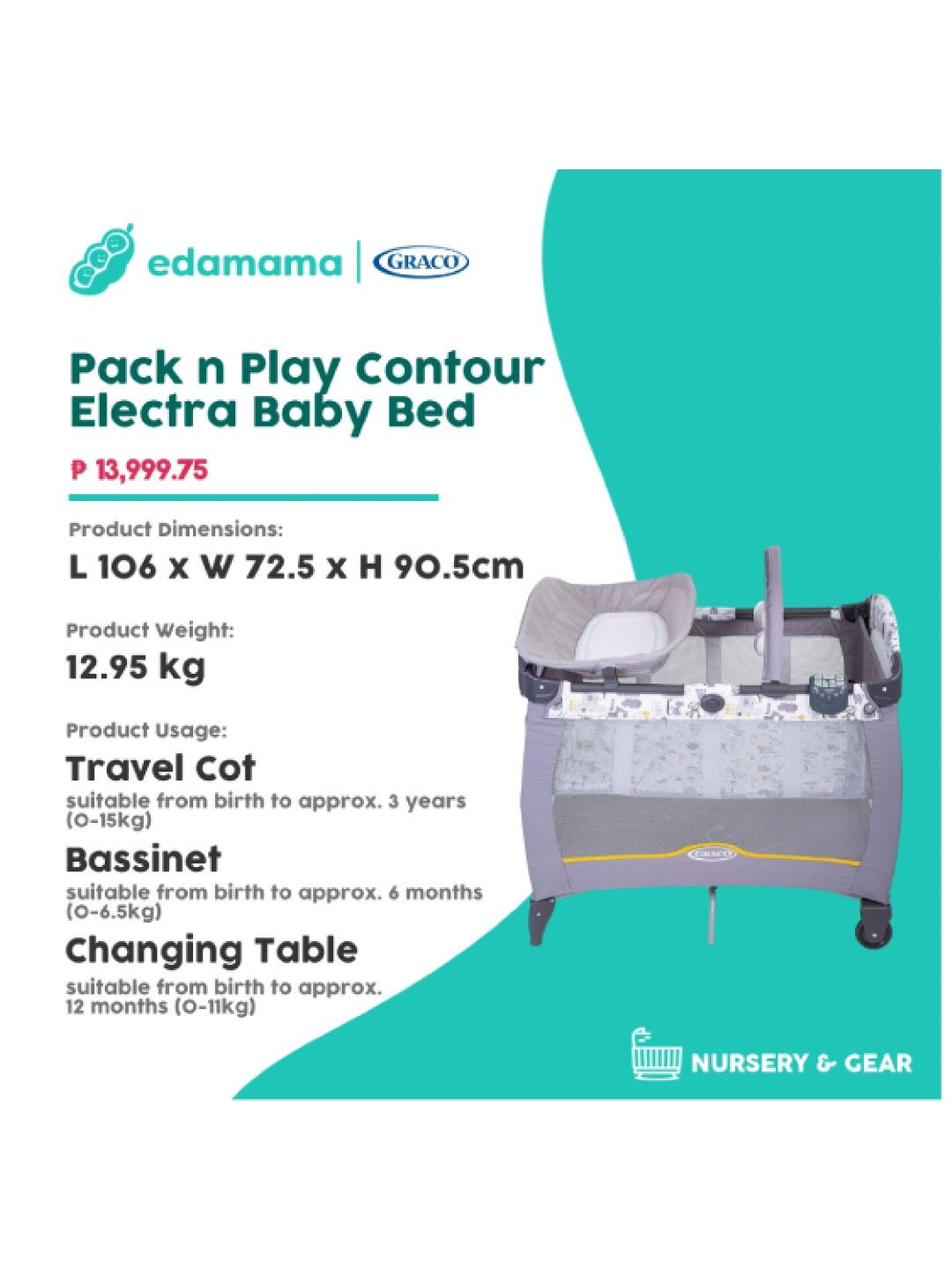 Graco Pack n Play Contour Electra Baby Bed (No Color- Image 2)
