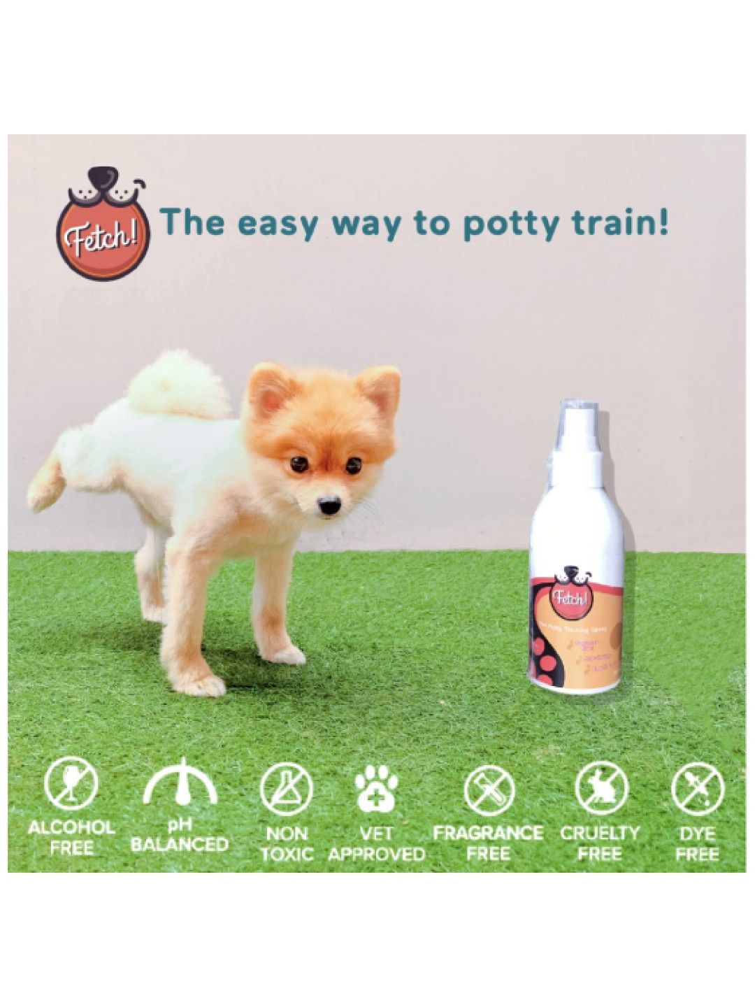 Fetch! Naturals Pet Potty Training Spray (150ml) (No Color- Image 2)