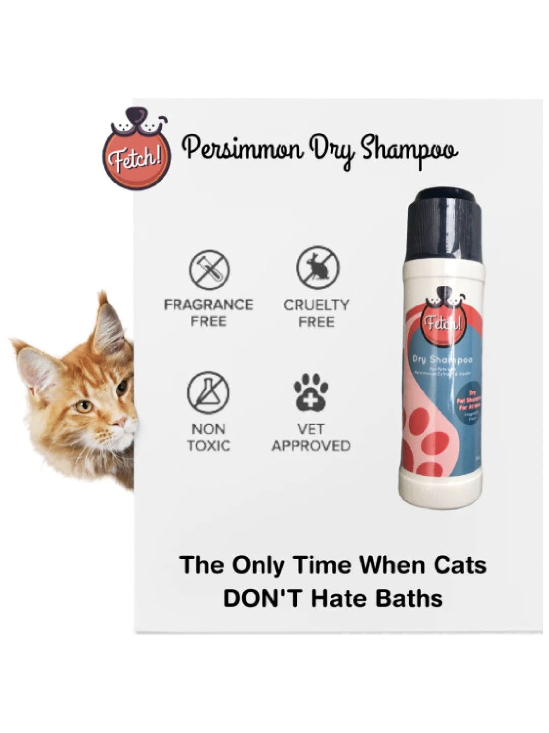 Fetch! Naturals Natural Persimmon Dry Shampoo for Pets (100g) (No Color- Image 4)
