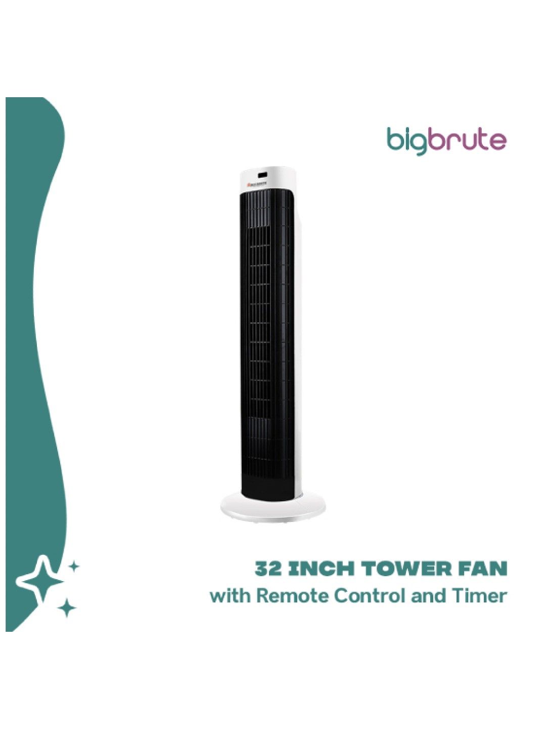 Big Brute Tower Fan with Remote and Timer (32in) (No Color- Image 2)