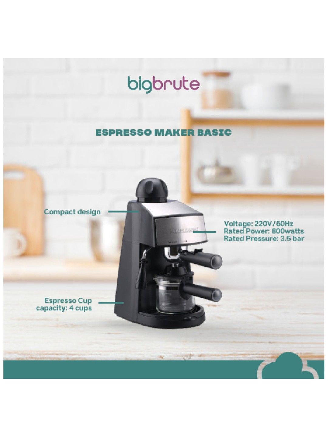 Big Brute Espresso Maker Basic (No Color- Image 4)