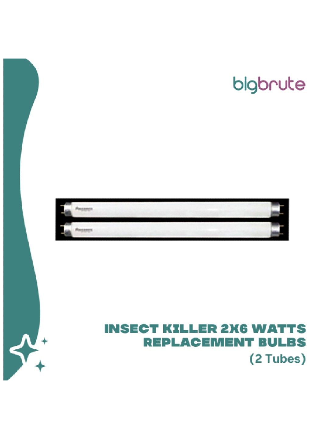 Big Brute Replacement Bulbs Mosquito Electric Insect Killer 2x6W (2 Tubes) (No Color- Image 2)