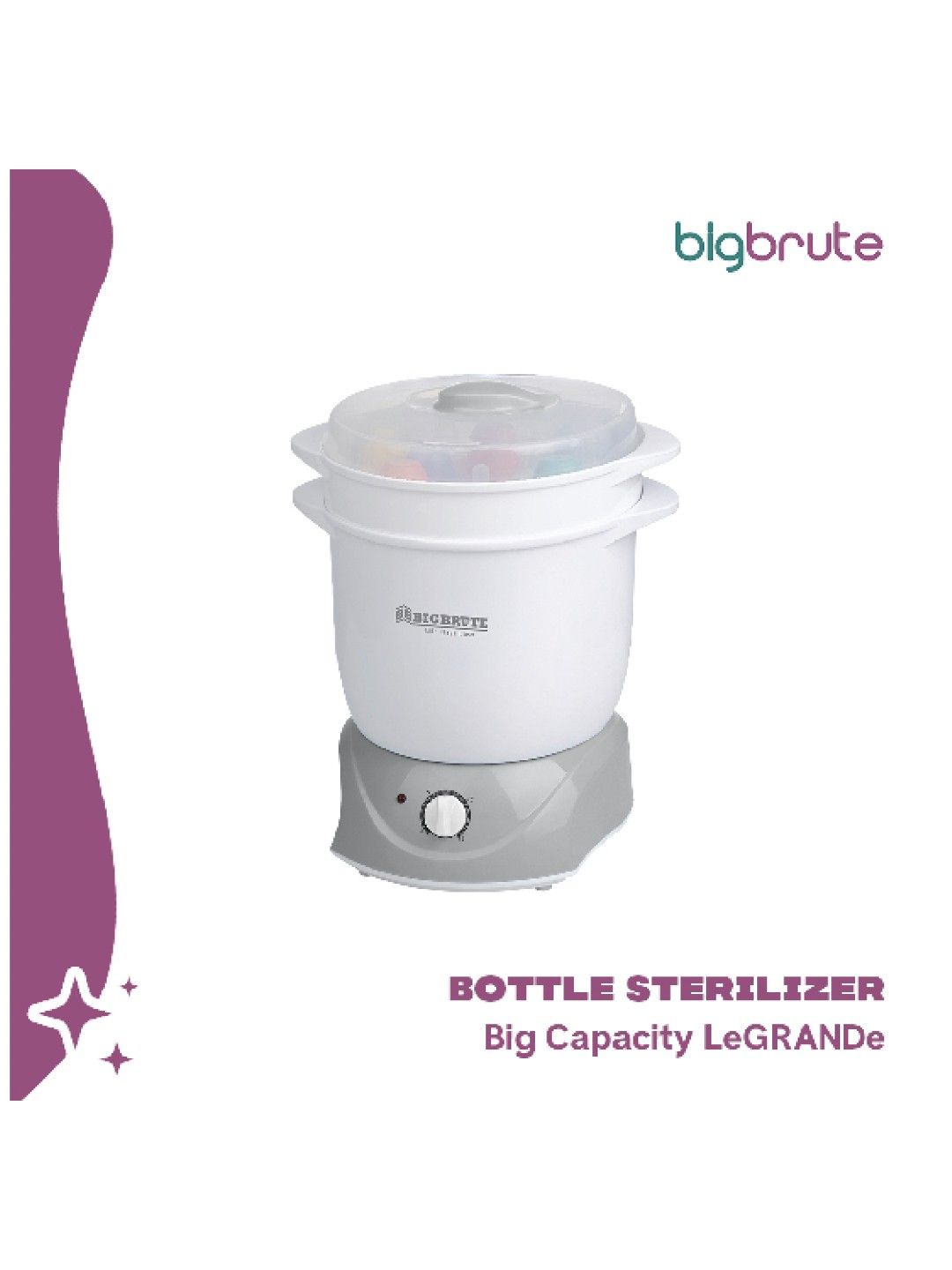 Big Brute Bottle Sterilizer Big Capacity LeGRANDe (No Color- Image 2)