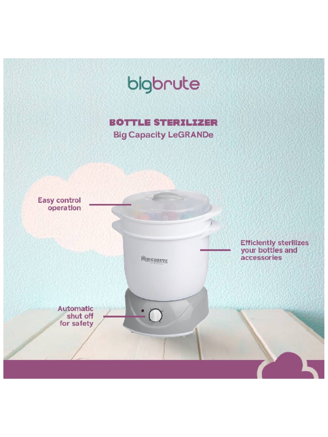 Big Brute Bottle Sterilizer Big Capacity LeGRANDe (No Color- Image 3)