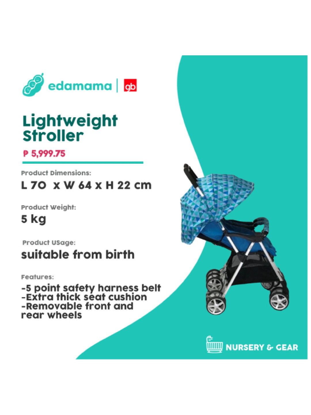 Goodbaby Lightweight Stroller (No Color- Image 2)