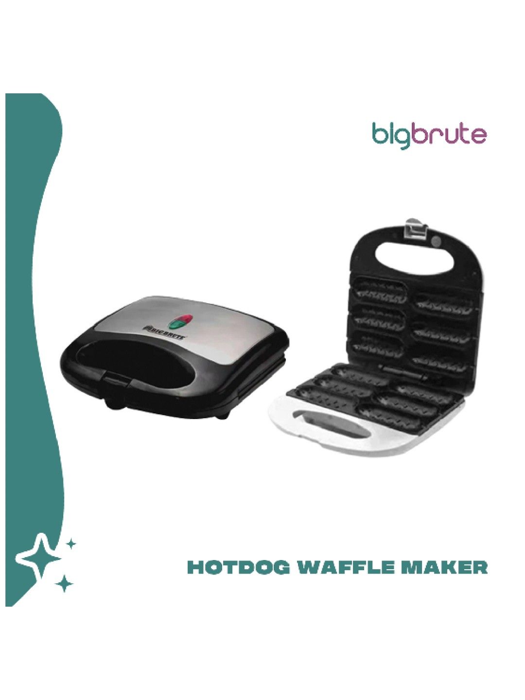 Big Brute Hotdog Waffle Maker (No Color- Image 2)