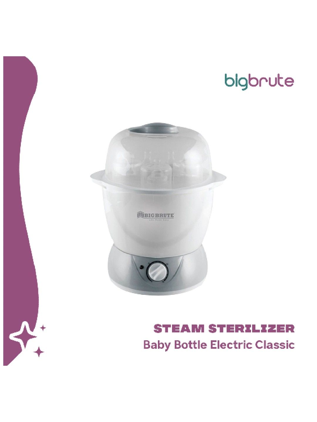 Big Brute Steam Sterilizer Baby Bottle Electric Classic (No Color- Image 2)