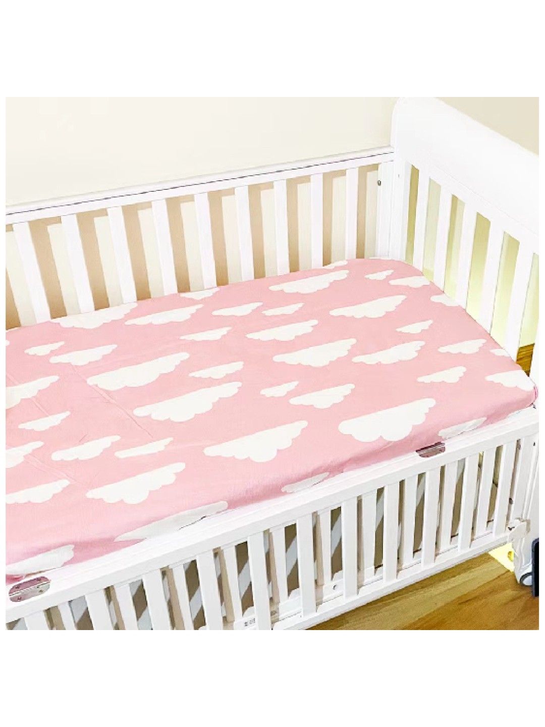 Cottonkind Pink Clouds Crib Sheet