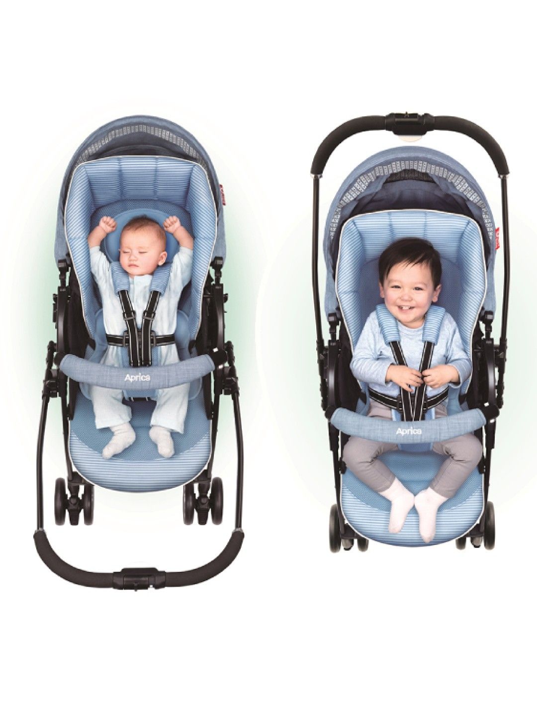 Aprica Luxuna Comfort Deluxe Newborn to Toddler Stroller (0-36 Months) (Blue- Image 4)