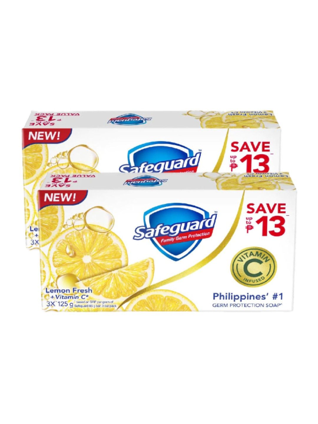 Safeguard Bar Soap Lemon 2-Pack (3 x 125g) (No Color- Image 2)