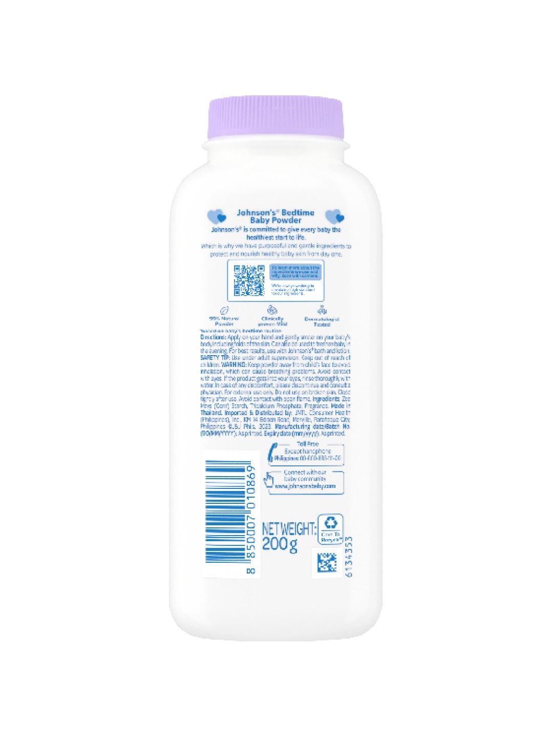 Johnson's Bedtime® Baby Powder (200g) (No Color- Image 2)