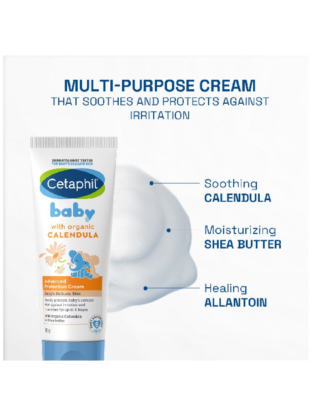 Cetaphil Baby Baby Advanced Protection Cream with Organic Calendula (85g) (No Color- Image 2)