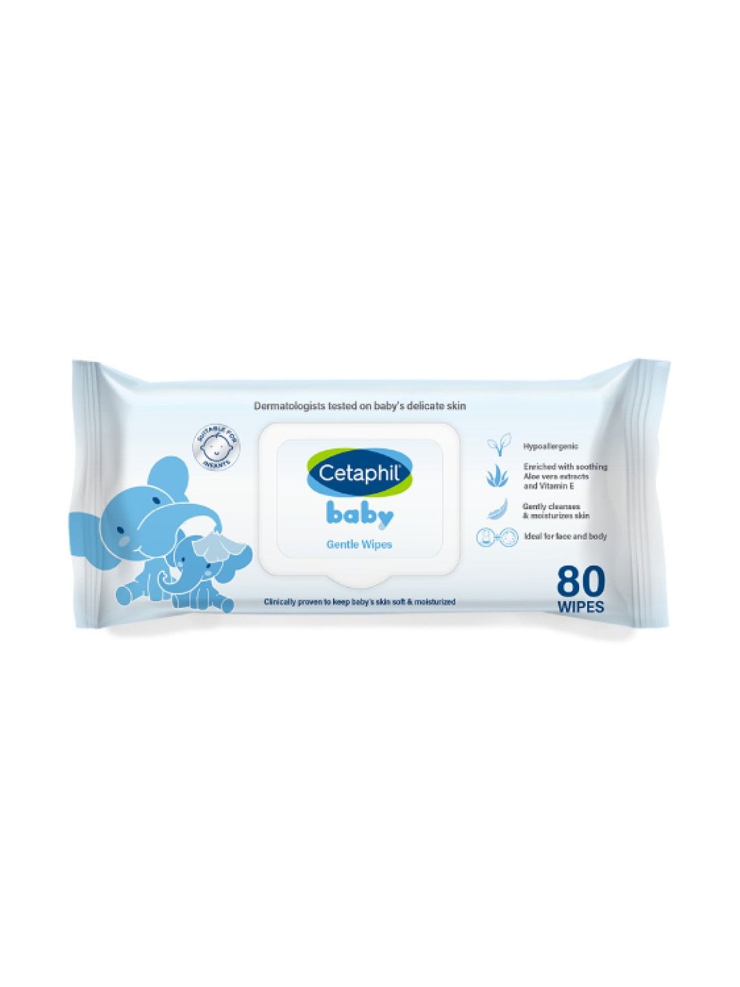 Cetaphil Baby Gentle Wipes (80 sheets) (No Color- Image 1)