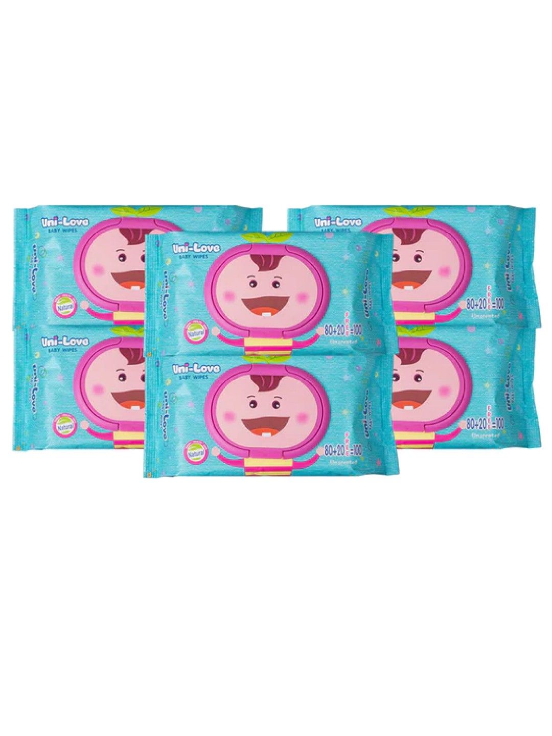 Uni-love Unscented Baby Wipes 100's (6-Pack)