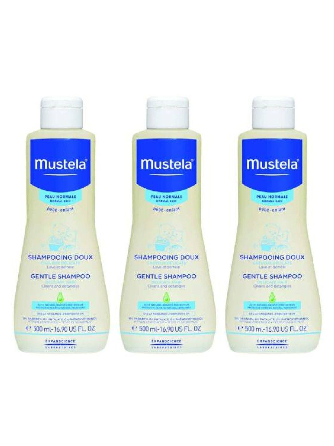 Mustela Gentle Shampoo 500 ml (3-pack)