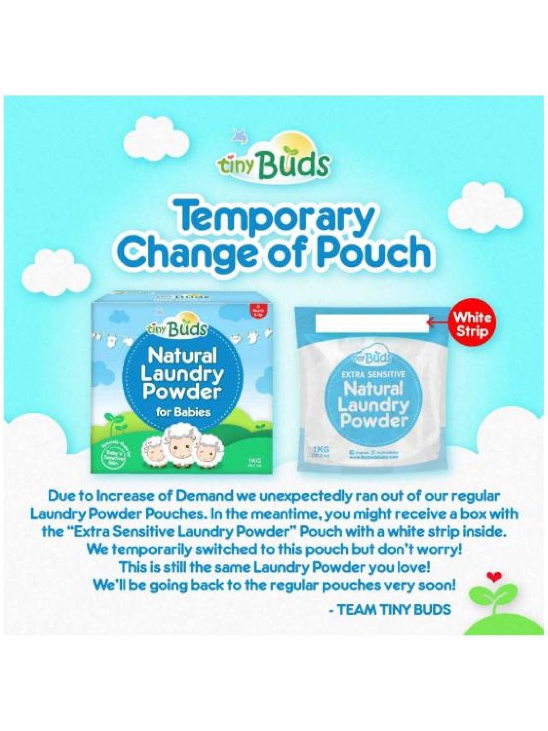 Tiny Buds Natural Laundry Powder For Babies (1kg) (No Color- Image 3)