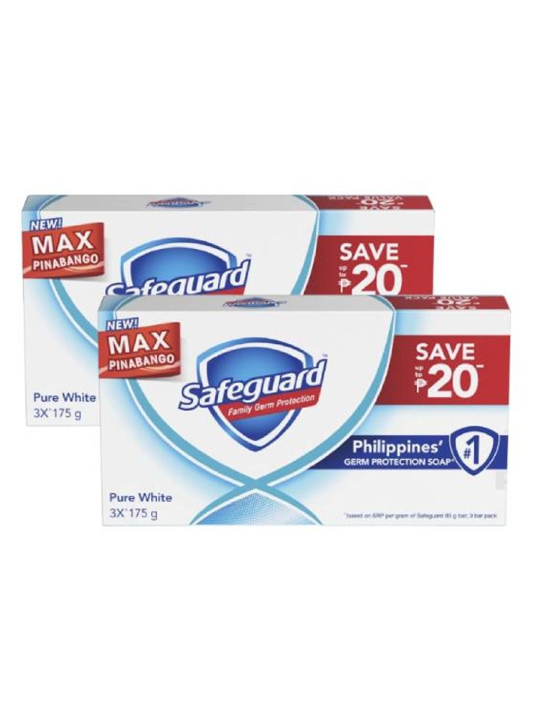 Safeguard Bar Soap White 2-Pack (3 x 175g) (No Color- Image 2)